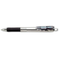 Шариковая автоматическая ручка Tapli Clip BP extra (0,5мм) черные чернила + 1 синий стержень SH(0.5)